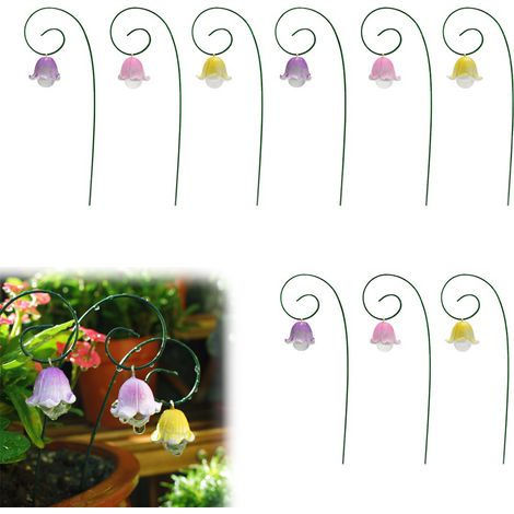 Conjunto decorativo de 9 plantas de lirio de los valles de resina para jardines y balcones. (1/5)