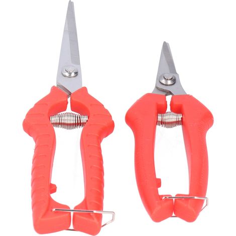 Un ensemble de cisailles pointues à long manche pour le jardinage et les fleurs, une grande et une petite (1/5)