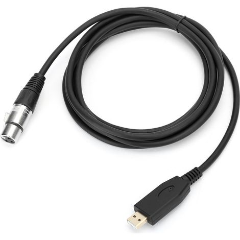 Câble de connexion micro USB mâle vers XLR femelle professionnel, accessoire câble micro USB 200 cm