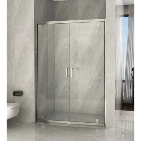 Box Doccia Nicchia 2 Ante Battente da 120cm Saloon Vetro 6 mm Porta in Cristallo (1/4)