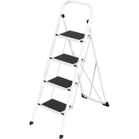 SONECOL taburete metalico 4 peldaños el-04 , Escalera multifunción EL04 Sonecol Escalera multifunción de 4 peldaños Peldaños antideslizantes Tamaño del peldaño 20x30cm (1/2)