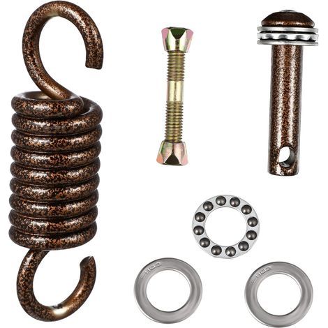 Schwerlast-Hängemattenstuhl-Set aus Aluminium, Hängematten-Set, Schaukelsitz, Aufhängebeschläge, Hängemattenfeder, Aufhängehaken, Zubehör für Terrassen-Hängestühle (1/5)