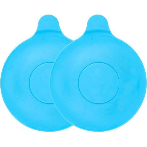 Bouchon de Vidange pour baignoire, douche, évier de cuisine et lavabo de salle de bain, Bouchon d'évier amovible, empêche l'eau de s'écouler, Ø 13 cm, pour trous d'écoulement jusqu'à 90 mm, 2 x bleu (1/4)