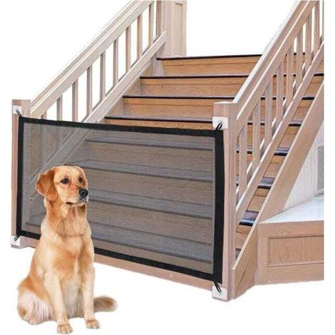 Barrière de sécurité pour animaux de compagnie 180 x 72 cm, barrière de sécurité pour bébé, barrière d'escalier pliable (1/4)