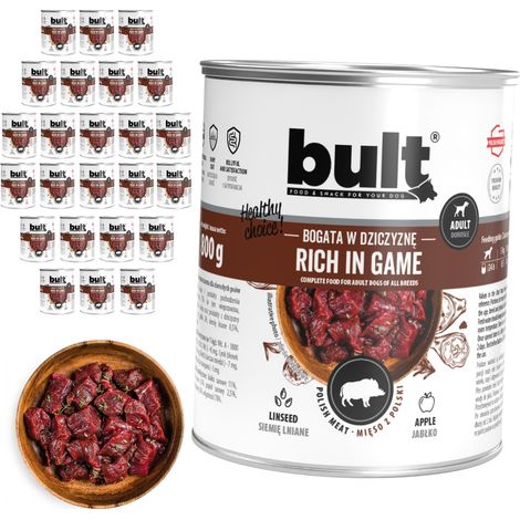 Cibo umido per cani BULT al gusto di cervo, lattina da 24 x 800 g (1/2)