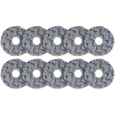 FENOPLASTICA(10 pices) Tampons de nettoyage pour ECOVACS DEEBOT X5 OMNI/ N30 Pro Omni/ T30 Pro Max/ T30 Pro Omni/ T30S/ T30S Combo/ X2 Omni X2 Pro/ X1 Omni/ X1 PRO Omni/ T20 Omni/ T10 Omni/ T10 Turbo (1/5)
