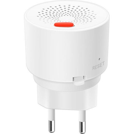 Détecteur de Fuite de Gaz LPG/Gaz Naturel/Gaz de ville Capteur, Plug-in, Méthane, Alarme avec voix et lumière stroboscopique pour la Cuisine(blanc)