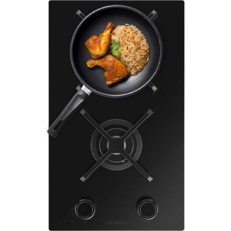 Cecotec Placa de Gas 2 Burner Bolero Squad G 2400S Nano Glass. 5.2kW, Nano Glass, Grilles en fonte, Brûleur WOK triple couronne, Allumage électronique, Soupape de sécurité, Gaz de Accessoire (1/5)