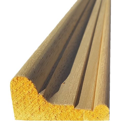 Cimasa cornice per mobili e cucine in legno di ayous grezza mm 35 x 66 x 3000