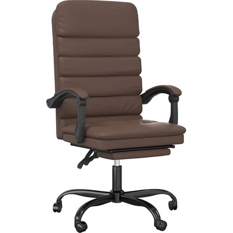 Maison Exclusive - Bürostuhl mit Massagefunktion Braun Kunstleder (1/5)