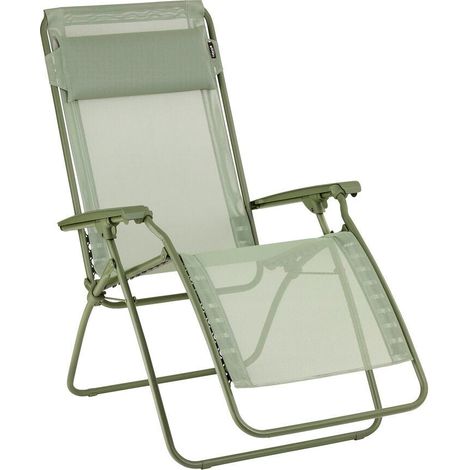 Fauteuil Relax Transat Jardin - Chaise Longue Zéro Gravité - Rclip - Batyline® Iso - Vert Moss - Lafuma Mobilier