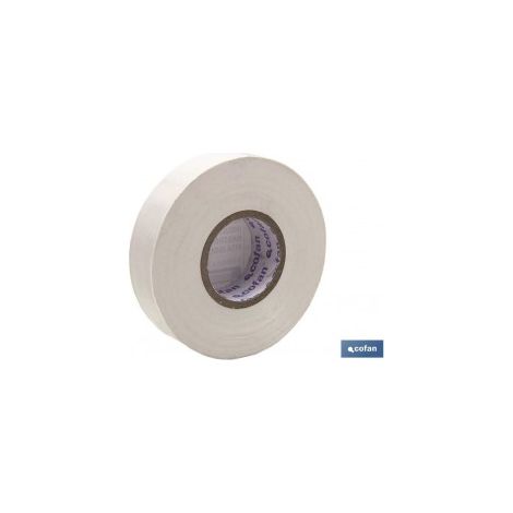 Pack mit 10 Einheiten weißes Isolierband 180 Mikron 19mm x 20 Meter