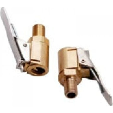 [NIEMALS VERWENDET] 4-teiliger Autoreifen-Ventiladapter, 8 mm Messingspitze, Pumpenventil-Clip, Klemmanschlussadapter für Auto- oder LKW-Reifen
