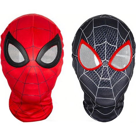 Set di 2 maschere di Spiderman, maschere per costumi di giochi di ruolo per bambini, adatte per carnevale, Halloween, balli in maschera, Natale, accessori per feste con personaggi dei film per giochi (1/5)