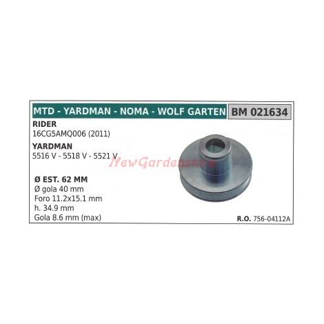 Puleggia per tagliaerba rasaerba tosaerba rider 16CG5AMQ006 MTD 021634