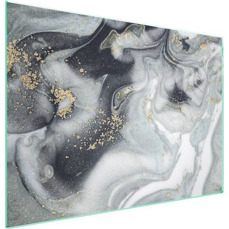 Protection de plaque de cuisson en verre effet marbre 70x52 (1/5)