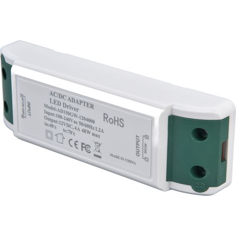 LED-Netzteil 12V DC 48W 4A Konstantstrom-Spannungsadapter 12V LED-Netztransformator AC100–240V (1/5)