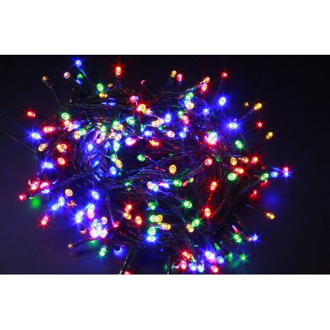 LUCI DI NATALE 1200 LED MULTICOLOR CAVO SCURO 48 M