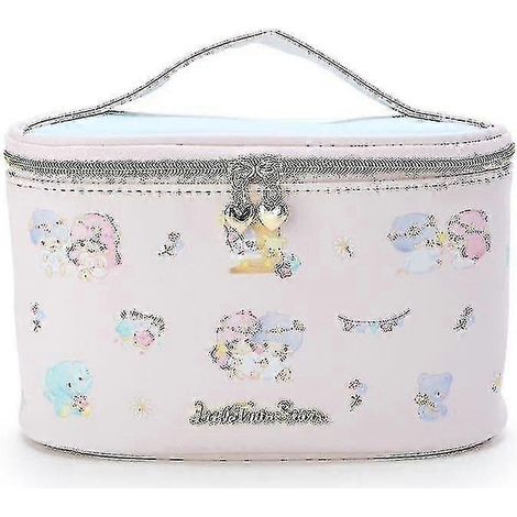 Boîte à maquillage mignonne style dessin animé, trousse de toilette en cuir, organisateur de maquillage kawaii, petite boîte de rangement pour produits de toilette (1/4)