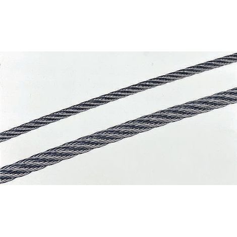Câble métallique en Acier inoxydable, 6 mm x 75m, 400kg ( Prix pour Bobine de 75 Mètres ) (1/3)