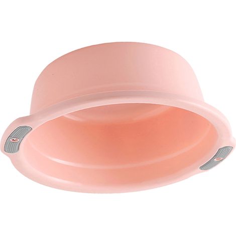 Bassin de lavage en plastique multifonctionnel, léger, pour bébé et adulte, avec double poignée, petit modèle – Rose pêche (1/3)