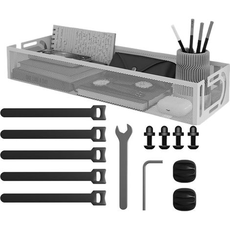 Under Desk Wire Organizer, Under Desk Cable Management Tray, No Drill Wire Management, Under Desk Cable Management Tray Rack for Desk, Wire Organizer for Home and Offices (1/5)