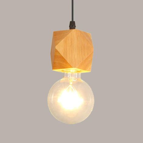 E27 Créatif Suspensions Luminaires Industrielle Bois Plafonnier Moderne Luminaire Lumiere Contemporain Suspensions Plafonniers Luminaire (Type D) (1/5)