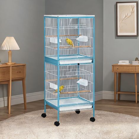Cage pour oiseaux 2 en 1 51,5 x 50 x 140 cm (1/5)