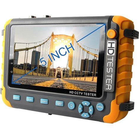 Testeur de vidéosurveillance prenant en charge la caméra IP Testeur De Caméra De Sécurité CCTV 8MP 4K, Moniteur LCD TFT 5 Pouces For 4 En 1 TVI AHD CVI, Testeur De Caméra De Sécurité Analogique, Test (1/5)