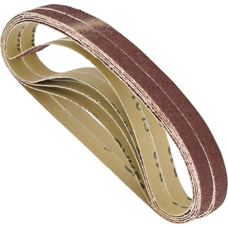 Dapetz ® Sanding Belts 13mm x 457mm, 10 Pieces Sander Belts 120 Grit Aluminum Oxide for Black+Decker Belt Sander, Ideal for Grinding, Sharpening, and Dedusting Wood, Paint, Varnish