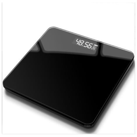Noir Balance Pese Personne Électronique, Pese Personnes de Haute Précision avec Affichage par LED, Design Fin, poids Max. 180 kg, Précision de 50 g (1/4)