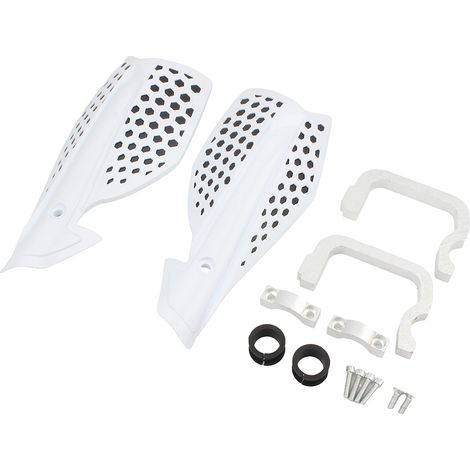 Modification du guidon de moto tout-terrain : protège-mains/protège-leviers 22/28 mm (blancs)