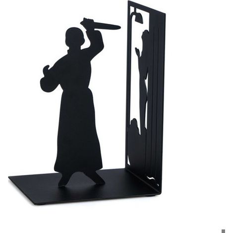 Soporte de libros - Balvi - Psycho - Metal - Negro - Diseño elegante