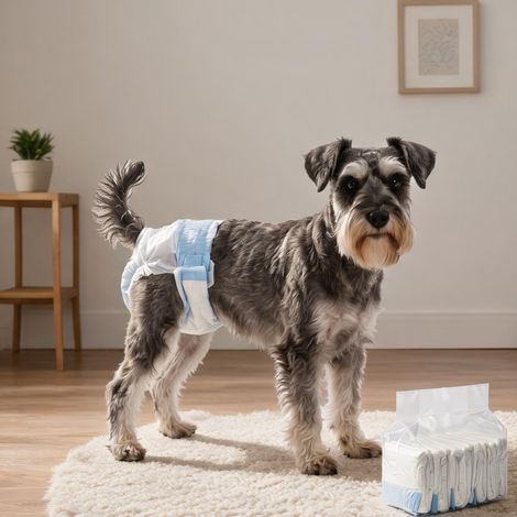 Couches pour chien femelle taille M 48 pièces 48 x 35 cm blanc (1/5)