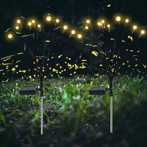 Wasserdichte Solar-Gartenleuchte für Gartenwege, dekorative Gartenbeleuchtung, Nachtlicht, farbiges Licht