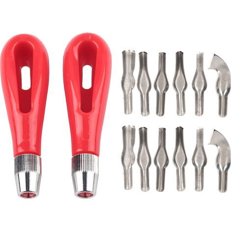 2 Ensembles Couteaux Sculpture Bois Outils Artisanat Couteaux Précision Acier Inoxydable (1/5)