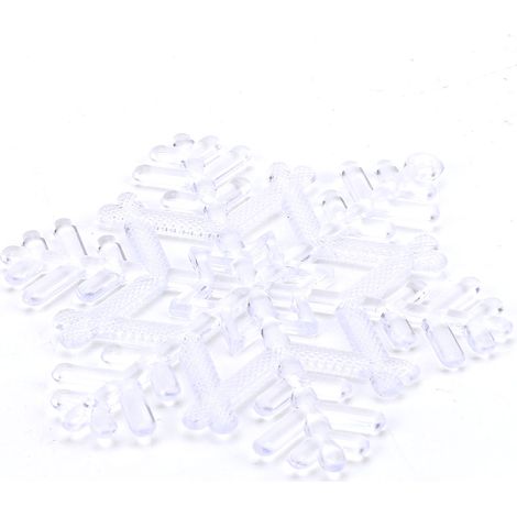 12 décorations de Noël transparentes en acrylique, à faire soi-même, pour la décoration de la maison et des fêtes : flocons de neige. (1/5)
