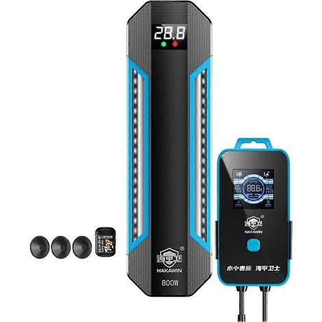 Chauffage d'aquarium HAKAWIN 800 W submersible avec écran et contrôleur LED numérique pour eau douce et eau de mer (prise UE). (1/5)