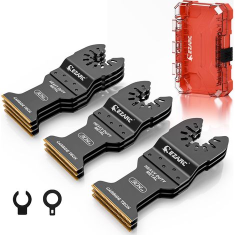 Lame de Scie Oscillante, Outil Multifonction Saw Blades Accessoires Idéal pour Enlever le Métal Durci, les Clous, les Boulons et Les vis, 10-piece (1/5)