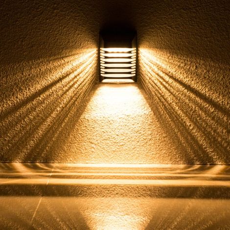 Set di 6 luci solari da esterno, luci da parete solari impermeabili con modalità respirazione/costante, luci solari per recinzioni, luci da giardino (1/4)
