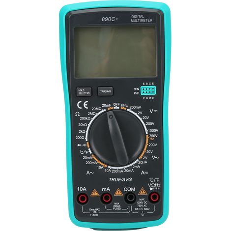 890C+ Digitalmultimeter mit Überhitzungsschutz, Spannungs- und Strommesser, automatischem Temperaturtester (1/5)