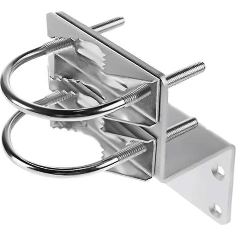 Support de fixation pour mât d'antenne extérieur en fer résistant aux intempéries, mâchoire en V, fixation extérieure (1/5)