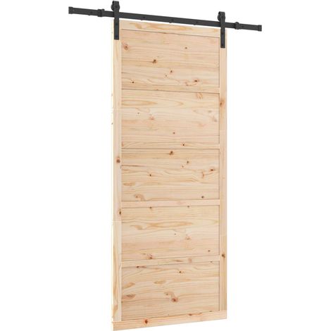 Maison Exclusive - Schiebetür Natur 80 x 208 cm Massives Kiefernh