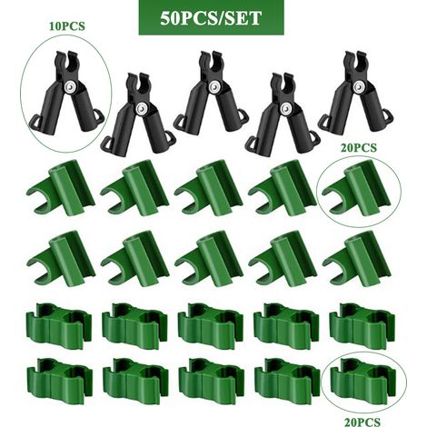 Pflanzbinder aus Kunststoff – 50-teiliges Set mit verstellbarer Halterung (1/4)