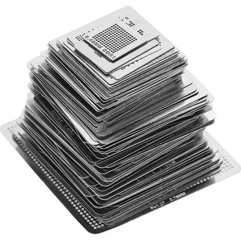 Pochoirs BGA, modèle de pochoirs argentés, pour ordinateur portable (1/3)