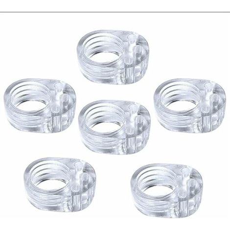 Butées de porte Lot de 6 butoirs de poignée de porte en PVC transparent pour protéger les murs et empêcher les dommages (1/5)