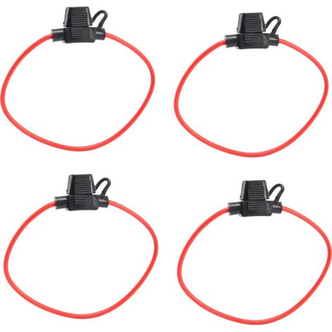 4X Porte Fusible Lame Enfichable Etanche avec Fil pour Voiture Petit