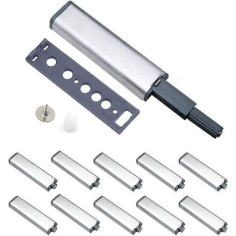 Loquet Amortisseur Pare-Chocs - Système Push-Open Sans Poignée - Pour Meubles Cuisine Armoires Tiroirs - 10 Pièces (1/5)