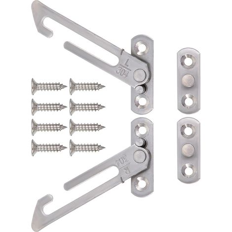 1ensemble Verrous De Fenêtre Acier Inoxydable Pour Limitateurs De Vent De Fenêtre Coulissante Gauche Droite (1/5)