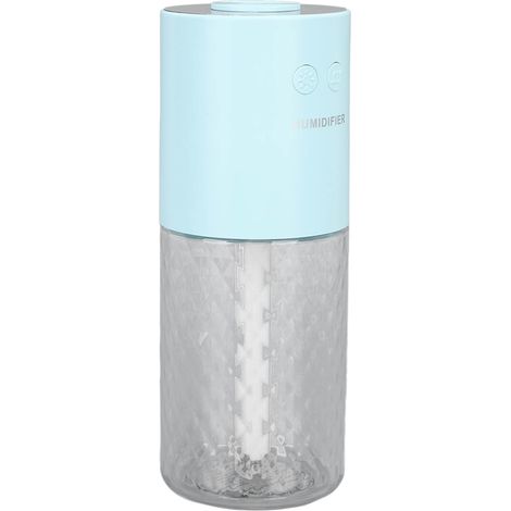 Extrem leiser, langlebiger tragbarer Luftbefeuchter, 200-ml-Mini-Nebelventilator für Schlafzimmer, Büro, Auto, hellblau (1/5)